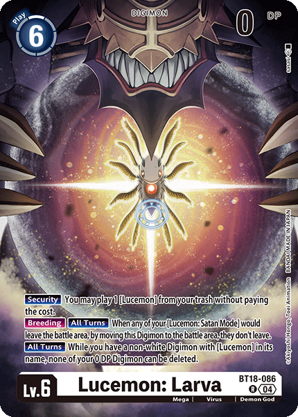 BT18-086R Lucemon: Larva