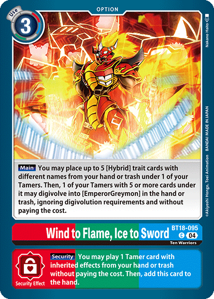 BT18-095C Wind to Flame Ice to Sword