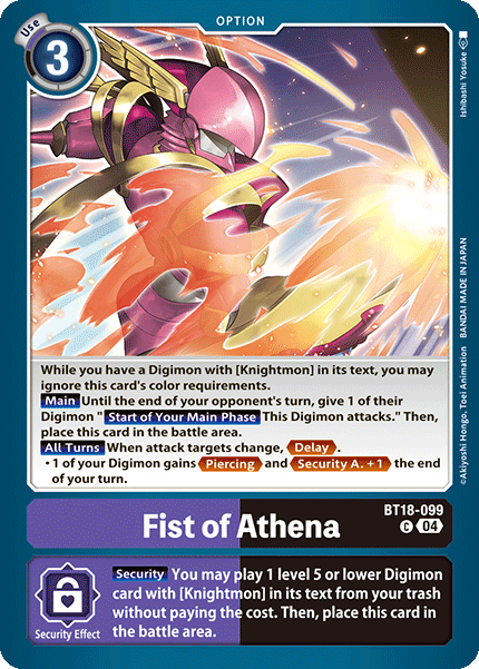 BT18-099C Fist of Athena