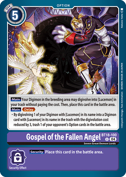 BT18-100UC Gospel of the Fallen Angel