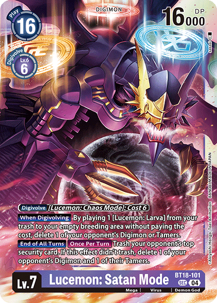 BT18-101SEC Lucemon: Satan Mode