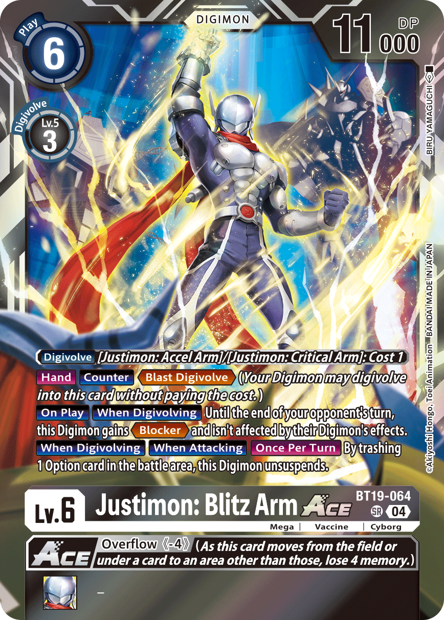 BT19-064SR Justimon: Blitz Arm ACE