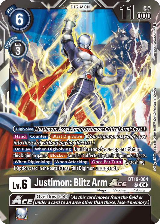 BT19-064SR Justimon: Blitz Arm ACE