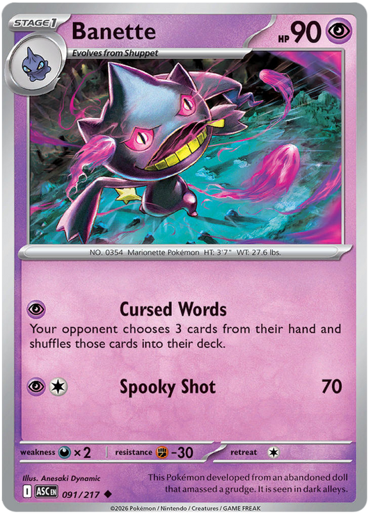 091/217 - Banette - Ascended Heroes