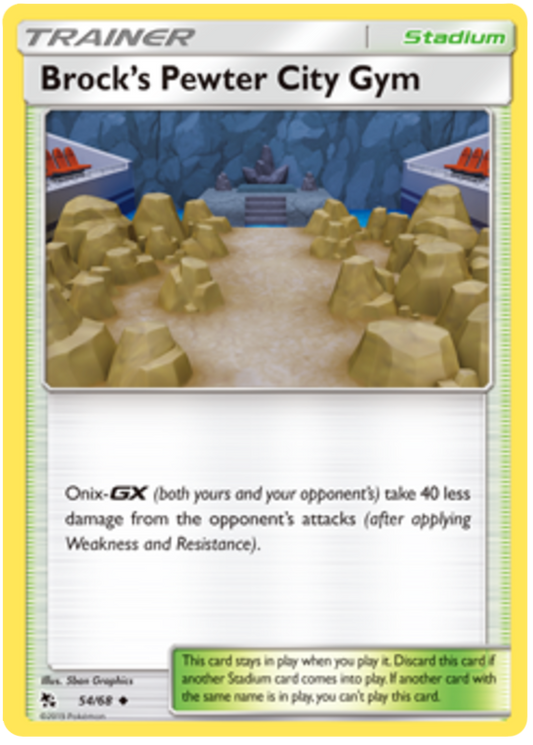 054/68 - Brock's Pewter City Gym - Hidden Fates