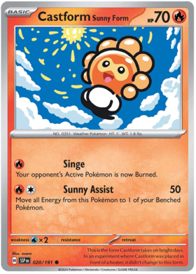 020/191 Castform Sunny Form - Surging Sparks