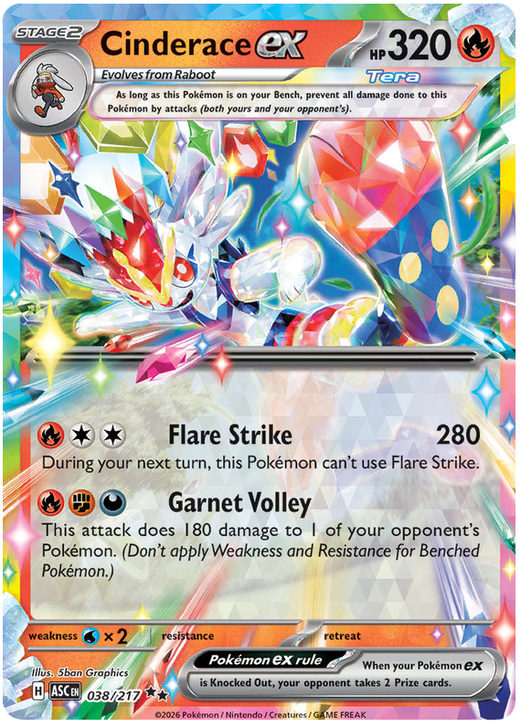 038/217 - Cinderace ex - Ascended Heroes
