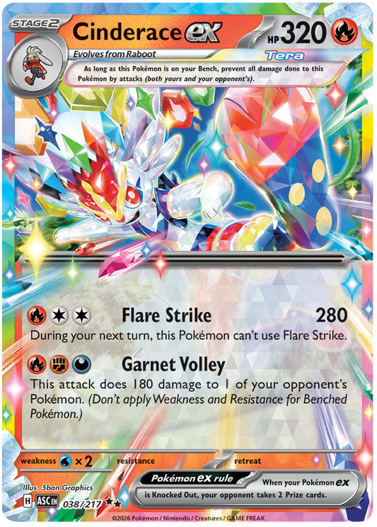 038/217 - Cinderace ex - Ascended Heroes