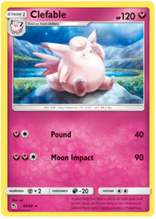 040/68 - Clefable - Hidden Fates