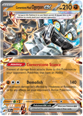 058/131 - Cornerstone Mask Ogerpon ex - Prismatic Evolutions