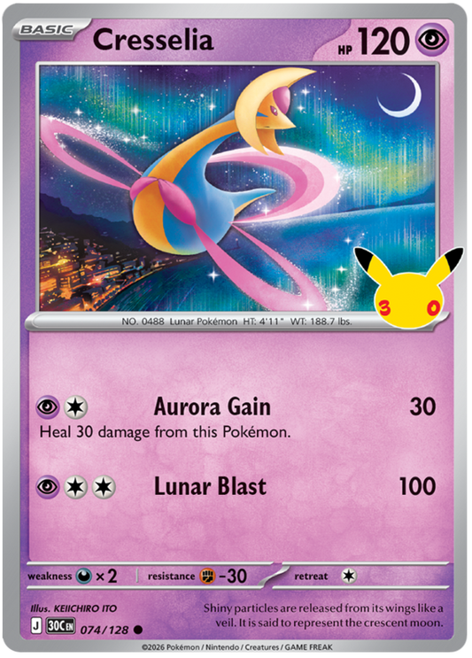 074/128 - Cresselia - 30th Celebration