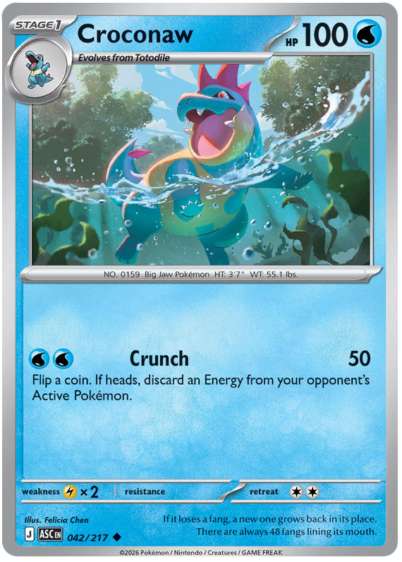 042/217 - Croconaw - Ascended Heroes