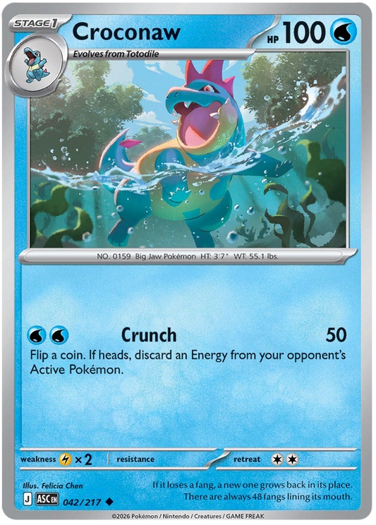 042/217 - Croconaw - Ascended Heroes