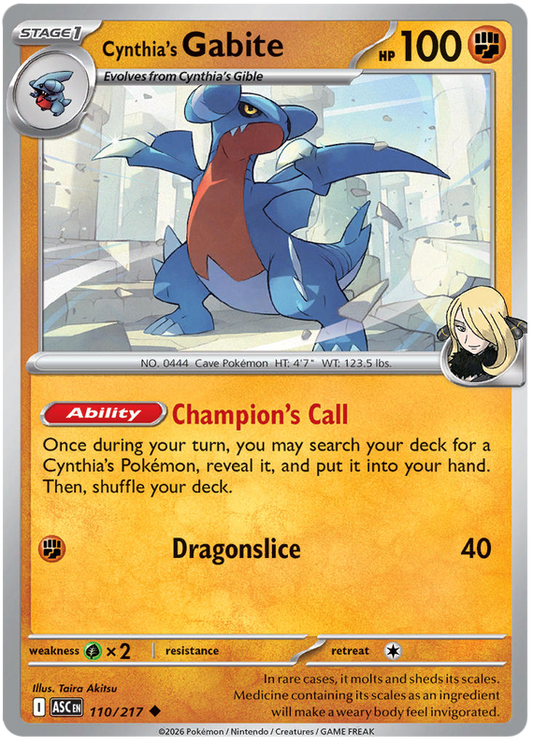 110/217 - Cynthia’s Gabite - Ascended Heroes