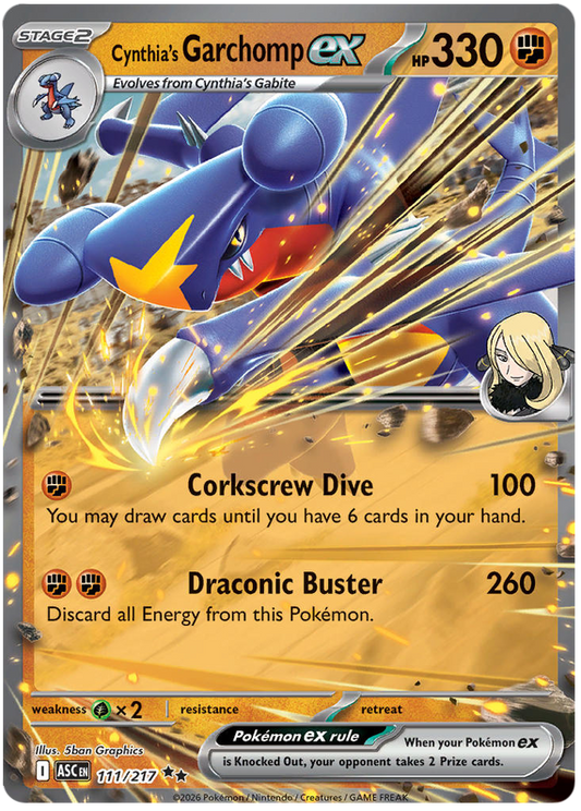 111/217 - Cynthia’s Garchomp ex - Ascended Heroes