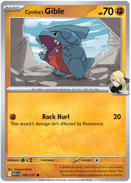 109/217 - Cynthia’s Gible - Ascended Heroes