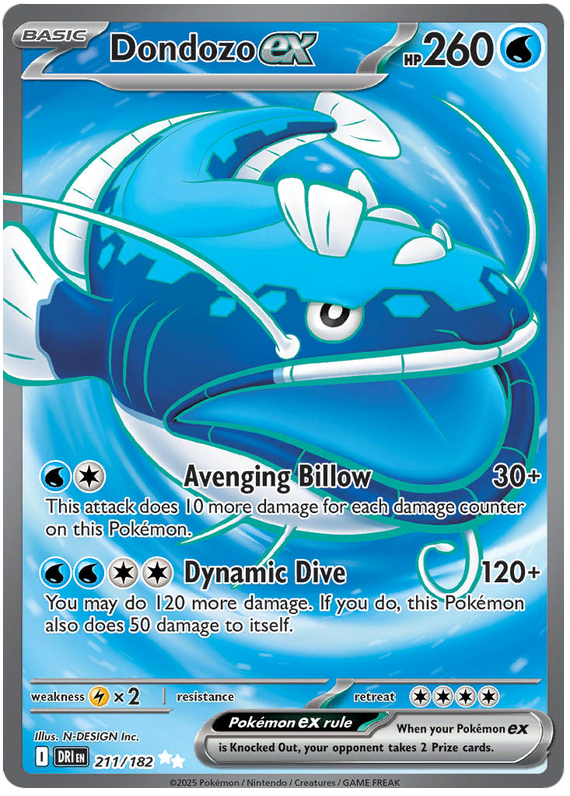 211/182 - Dondozo ex - Destined Rivals
