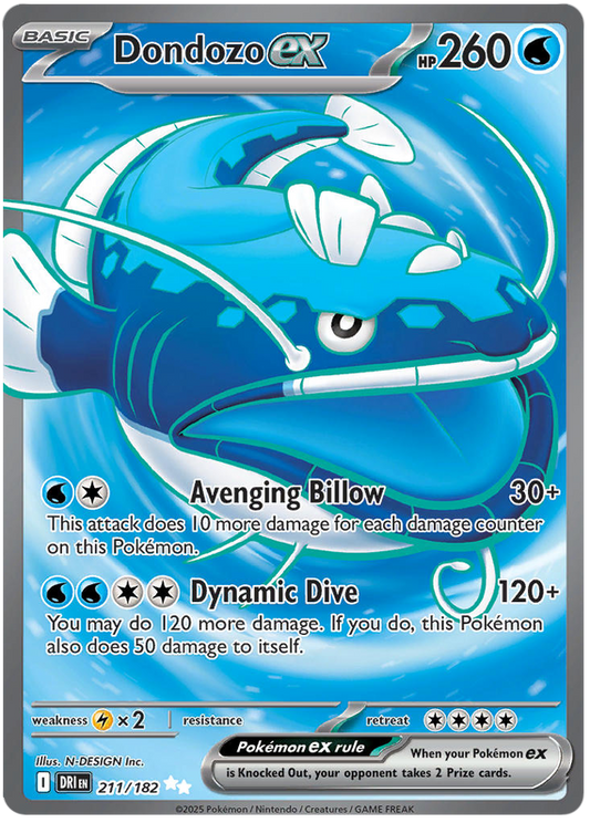 211/182 - Dondozo ex - Destined Rivals
