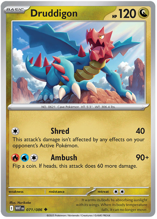 071/086 - Druddigon - White Flare