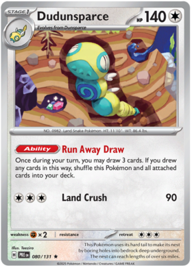 080/131 - Dudunsparce - Prismatic Evolutions