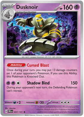 037/131 - Dusknoir - Prismatic Evolutions