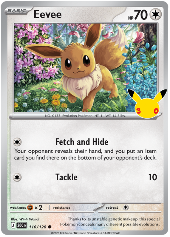 116/128 - Eevee - 30th Celebration
