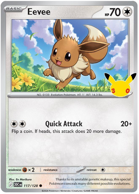 117/128 - Eevee - 30th Celebration