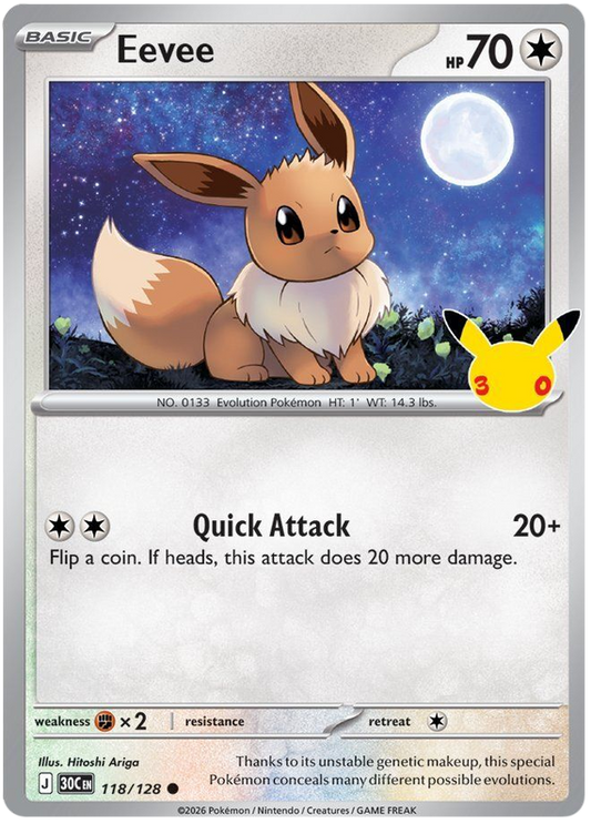 118/128 - Eevee - 30th Celebration