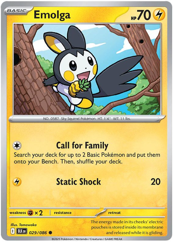 029/086 - Emolga - Black Bolt
