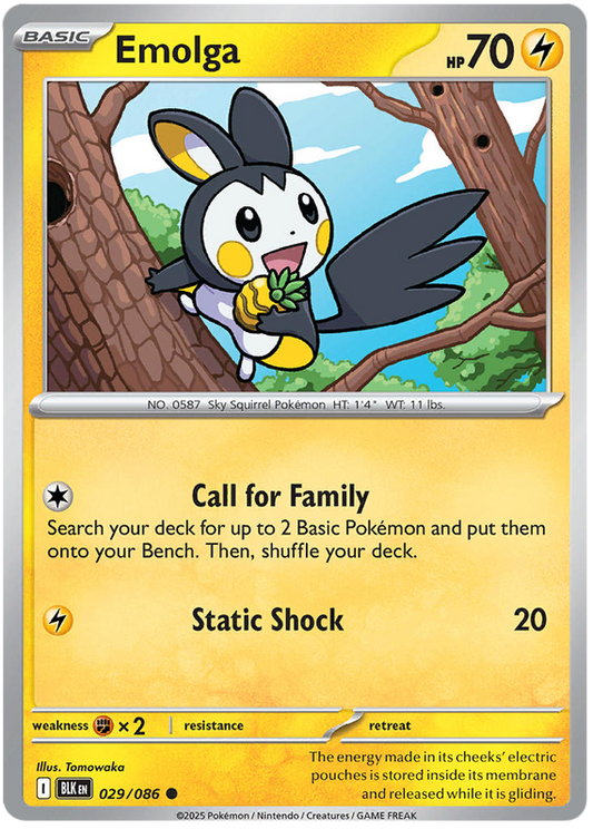 029/086 - Emolga - Black Bolt