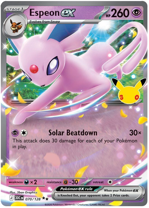 070/128 - Espeon ex - 30th Celebration