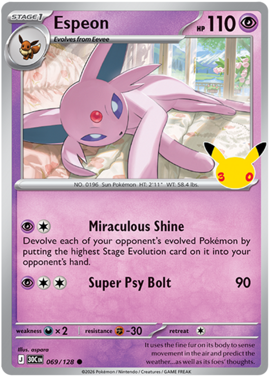 069/128 - Espeon - 30th Celebration