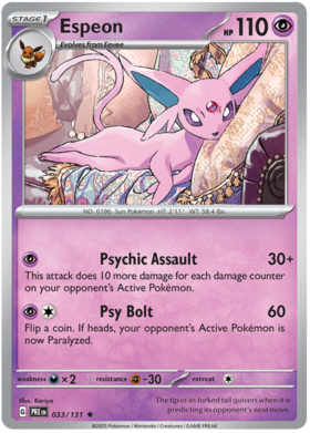 033/131 - Espeon - Prismatic Evolutions