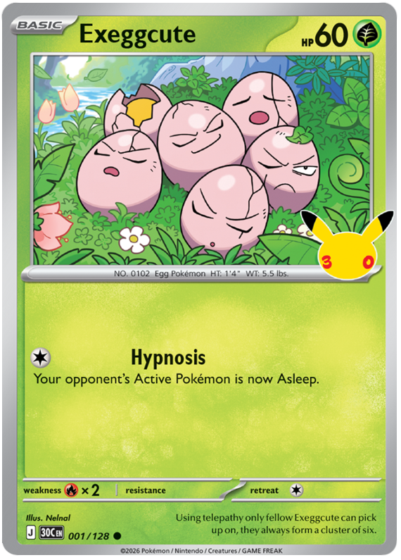 001/128 - Exeggcute - 30th Celebration