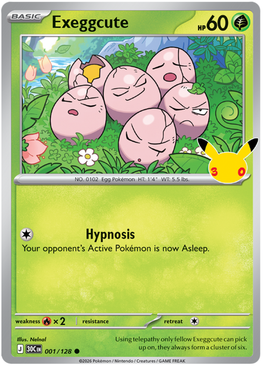 001/128 - Exeggcute - 30th Celebration