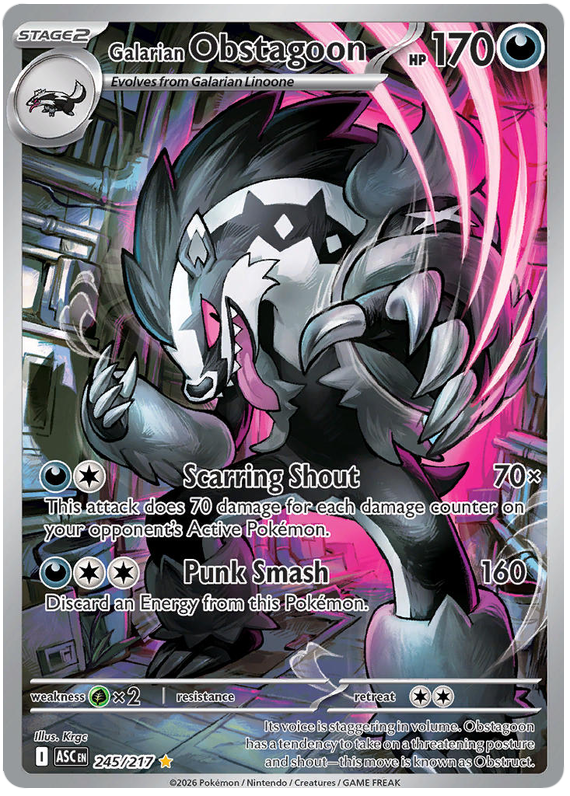 245/217 - Galarian Obstagoon - Ascended Heroes