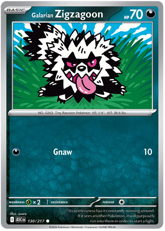 130/217 - Galarian Zigzagoon - Ascended Heroes