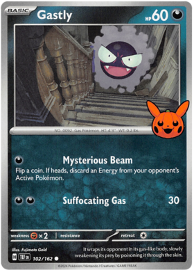 102/162 - Gastly - Trick or Trade 2024 - Temporal Forces