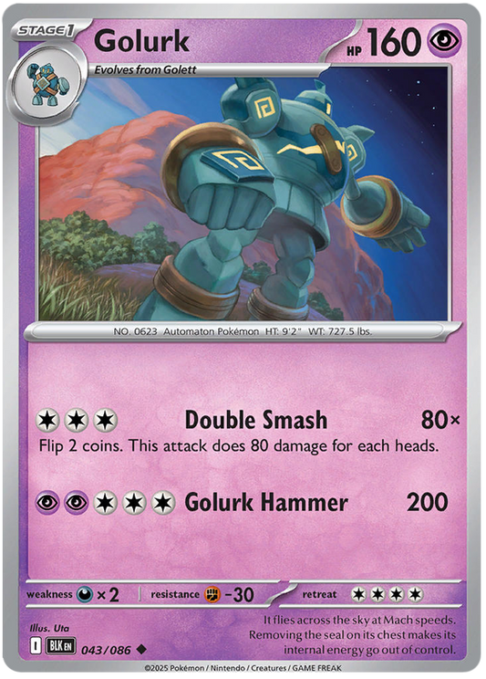 043/086 - Golurk - Black Bolt