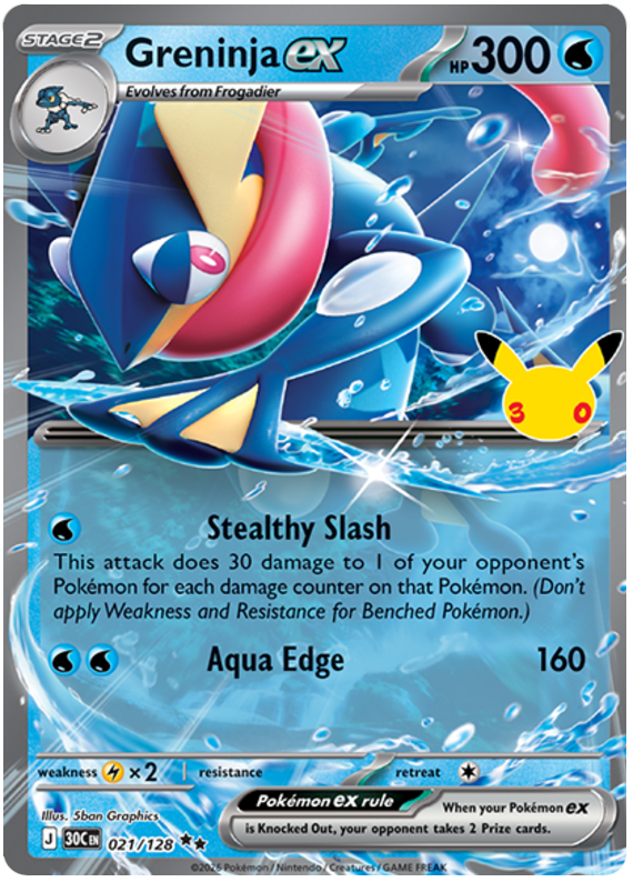 021/128 - Greninja ex - 30th Celebration