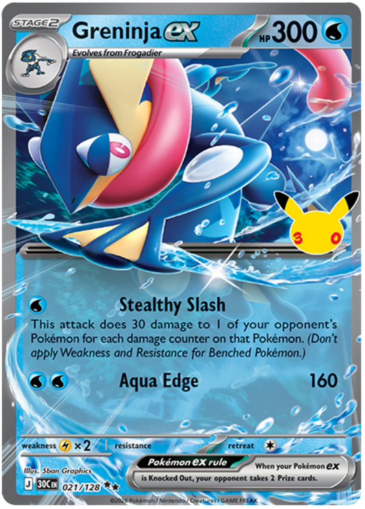 021/128 - Greninja ex - 30th Celebration