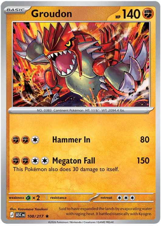 108/217 - Groudon - Ascended Heroes