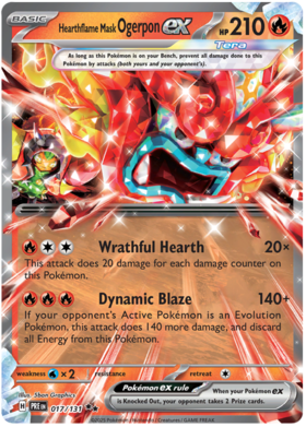 017/131 - Hearthflame Mask Ogerpon ex - Prismatic Evolutions
