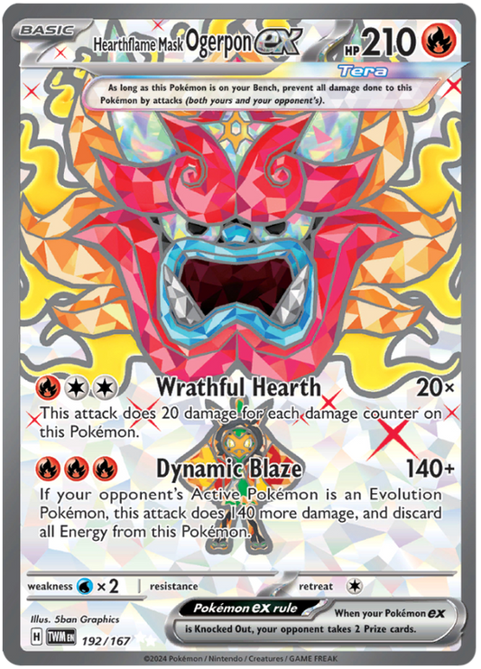 192/167 - Hearthflame Mask Ogerpon ex - Twilight Masquerade
