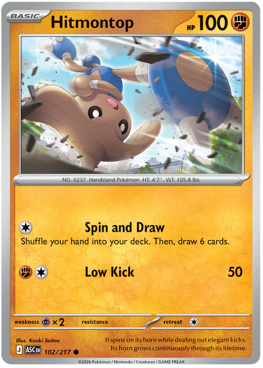102/217 - Hitmontop - Ascended Heroes