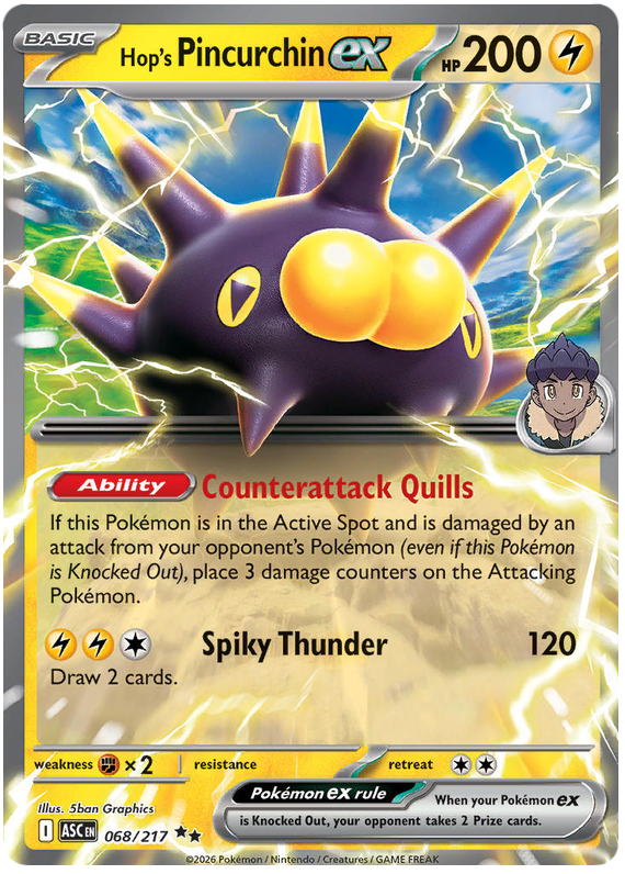 068/217 - Hop's Pincurchin ex - Ascended Heroes