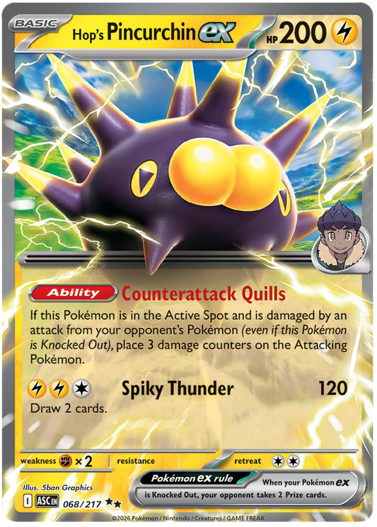 068/217 - Hop's Pincurchin ex - Ascended Heroes