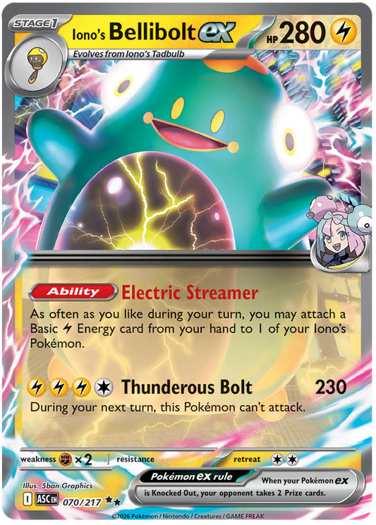 070/217 - Iono's Bellibolt ex - Ascended Heroes