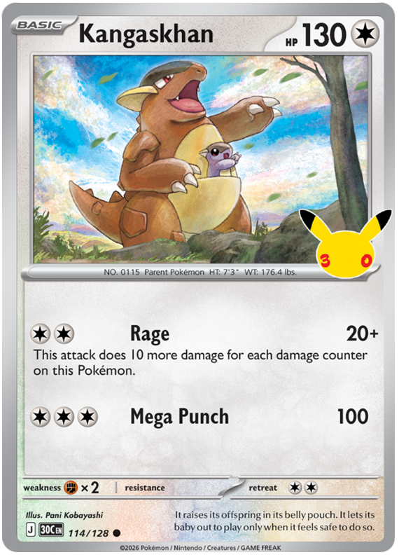 114/128 - Kangaskhan - 30th Celebration