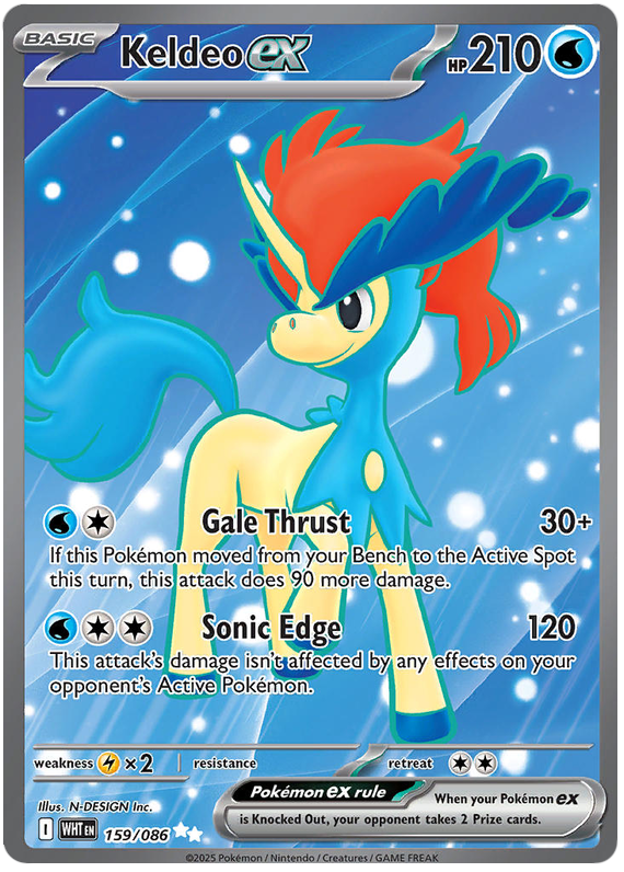 159/086 - Keldeo ex - White Flare